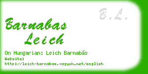 barnabas leich business card